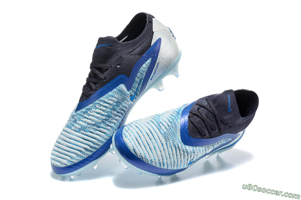 Nike Phantom 6 Elite High FG Firm Ground Soccer Cleats - Blue/Glacial Blue/Night Sky 6