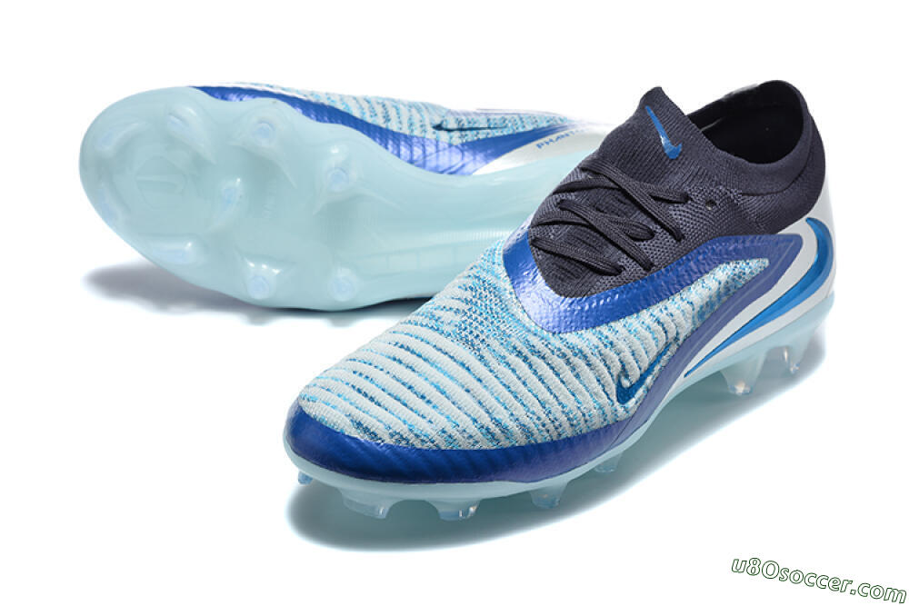 Nike Phantom 6 Elite High FG Firm Ground Soccer Cleats - Blue/Glacial Blue/Night Sky 3