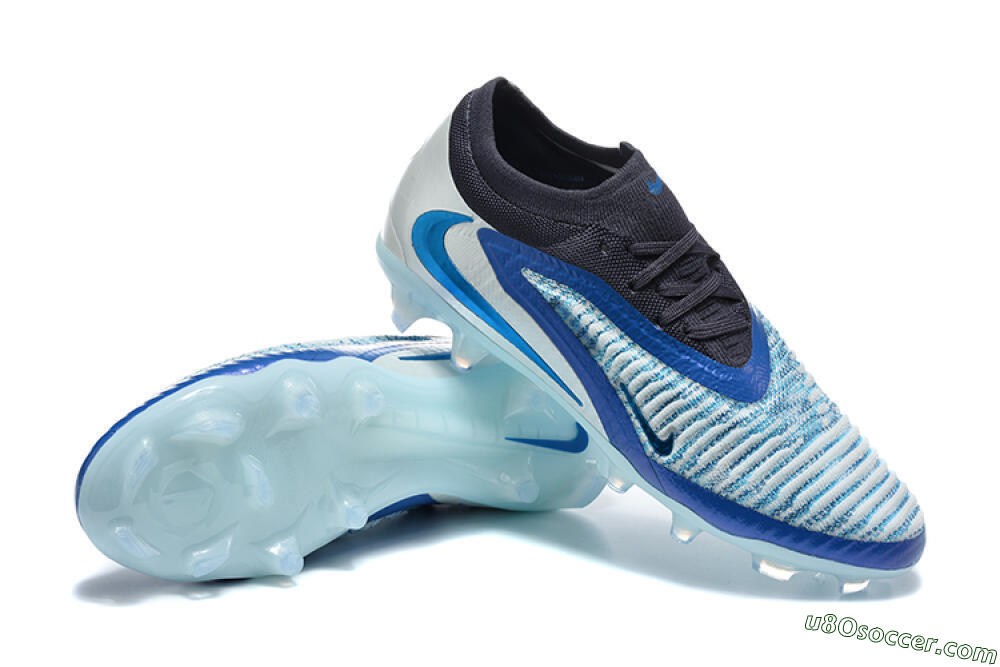 Nike Phantom 6 Elite High FG Firm Ground Soccer Cleats - Blue/Glacial Blue/Night Sky 4