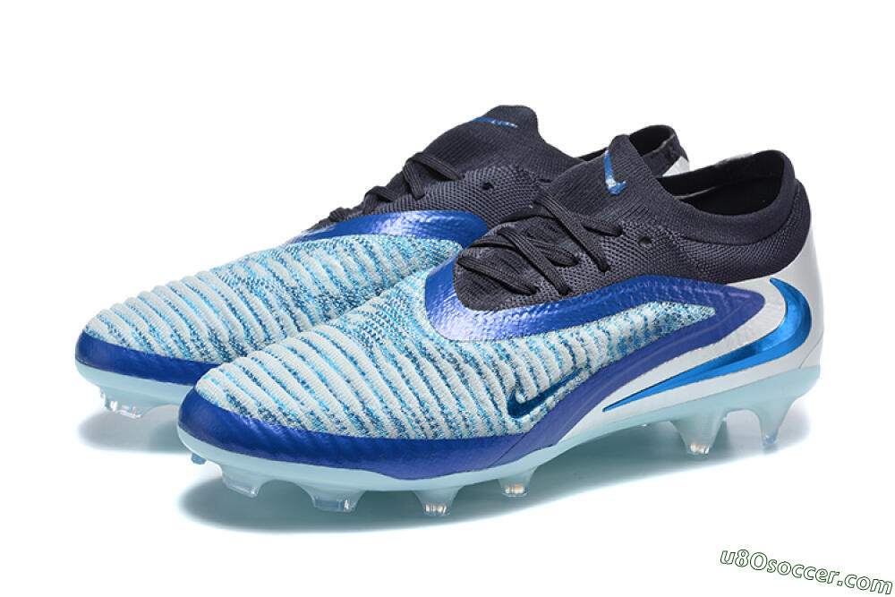 Nike Phantom 6 Elite High FG Firm Ground Soccer Cleats - Blue/Glacial Blue/Night Sky 5