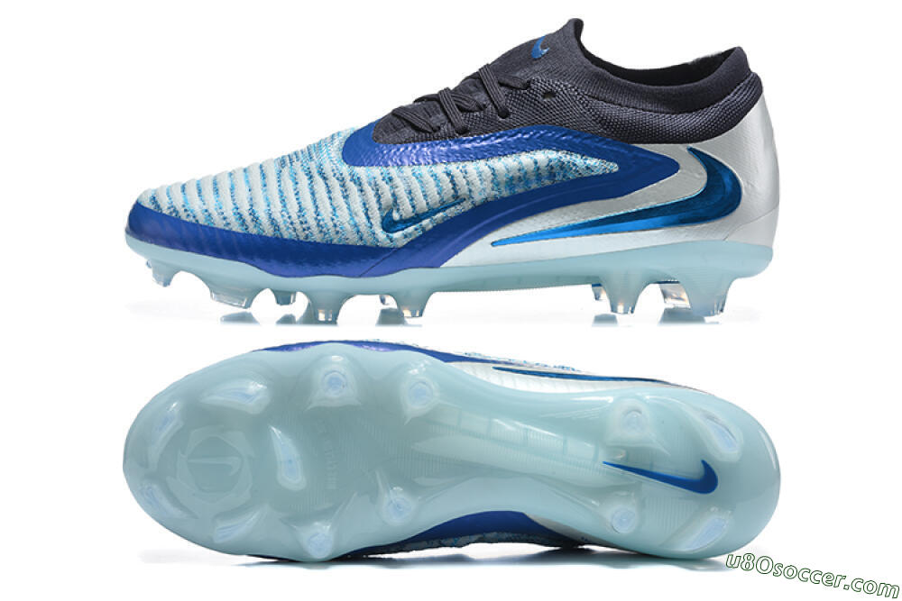 Nike Phantom 6 Elite High FG Firm Ground Soccer Cleats - Blue/Glacial Blue/Night Sky 0