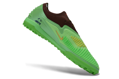 Nike Phantom 6 Elite Low TF Artificial Turf Soccer Shoes - Green/Vibrant Green/Earthy Brown