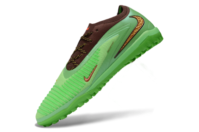 Nike Phantom 6 Elite Low TF Artificial Turf Soccer Shoes - Green/Vibrant Green/Earthy Brown