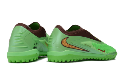 Nike Phantom 6 Elite Low TF Artificial Turf Soccer Shoes - Green/Vibrant Green/Earthy Brown