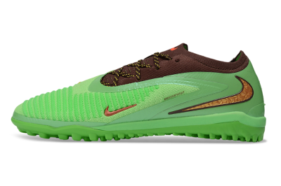 Nike Phantom 6 Elite Low TF Artificial Turf Soccer Shoes - Green/Vibrant Green/Earthy Brown