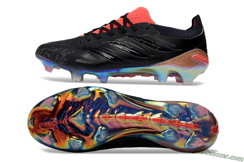 Adidas Predator 26 Elite FG Firm Ground Soccer Cleats - Black/Electric Red/Prismatic Blue 0