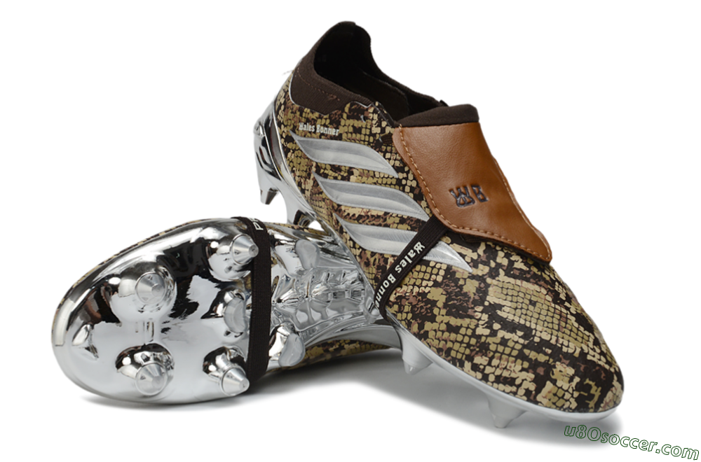 Adidas Predator 26 Elite Fold-Over Tongue FG Firm Ground Soccer Cleats - Brown/Golden Brown/Metallic Silver 3