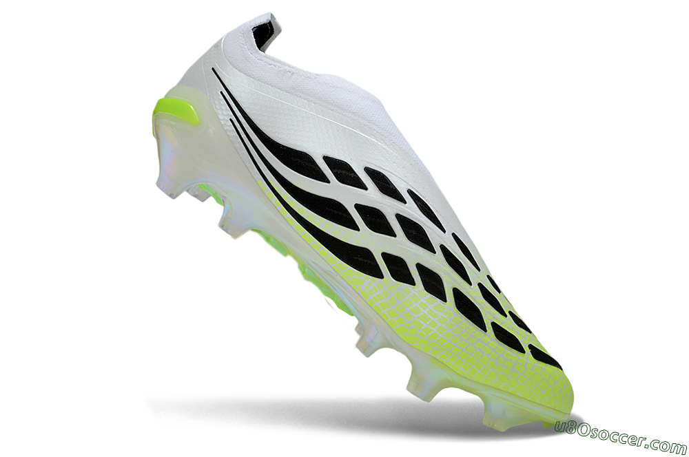 Adidas Predator 26 Elite Laceless FG Firm Ground Soccer Cleats - Yellow/Neon Green/White 4