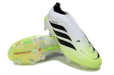 Adidas Predator 26 Elite Laceless FG Firm Ground Soccer Cleats - Yellow/Neon Green/White