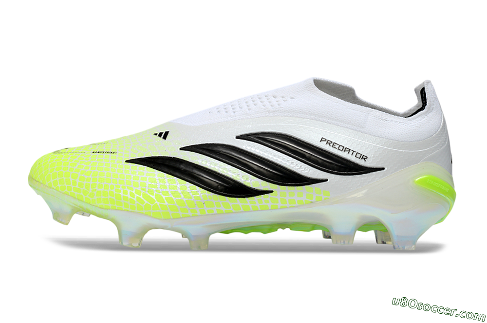 Adidas Predator 26 Elite Laceless FG Firm Ground Soccer Cleats - Yellow/Neon Green/White 2