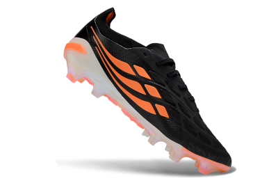 Adidas Predator 26 Elite FG Firm Ground Soccer Cleats - Black/Neon Orange/Frosted White