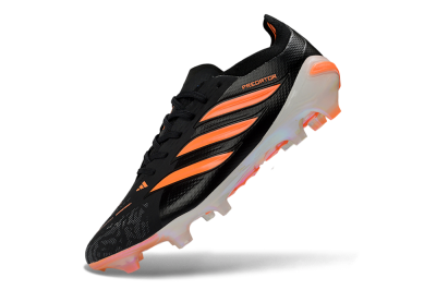 Adidas Predator 26 Elite FG Firm Ground Soccer Cleats - Black/Neon Orange/Frosted White
