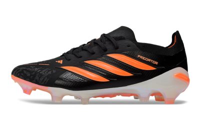Adidas Predator 26 Elite FG Firm Ground Soccer Cleats - Black/Neon Orange/Frosted White