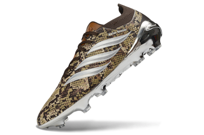 Adidas Predator 26 Elite FG Firm Ground Soccer Cleats - Brown/Metallic Silver/Tan Camo