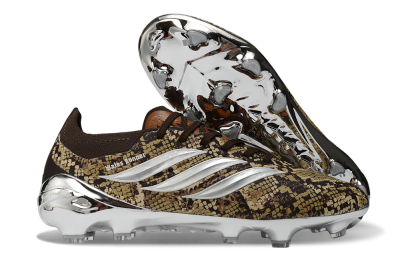 Adidas Predator 26 Elite FG Firm Ground Soccer Cleats - Brown/Metallic Silver/Tan Camo
