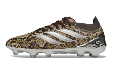 Adidas Predator 26 Elite FG Firm Ground Soccer Cleats - Brown/Metallic Silver/Tan Camo