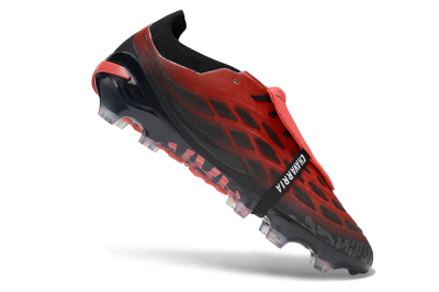 Adidas Predator 26 Elite Fold-Over Tongue FG Firm Ground Soccer Cleats - Red/Fiery Red/Black Shadow