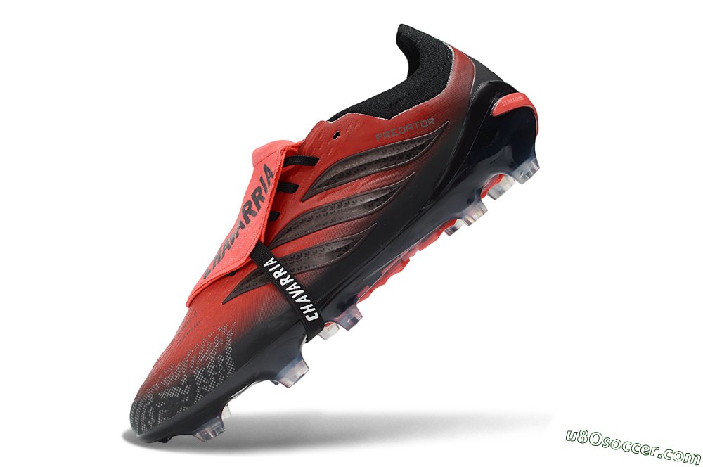 Adidas Predator 26 Elite Fold-Over Tongue FG Firm Ground Soccer Cleats - Red/Fiery Red/Black Shadow 5