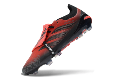 Adidas Predator 26 Elite Fold-Over Tongue FG Firm Ground Soccer Cleats - Red/Fiery Red/Black Shadow