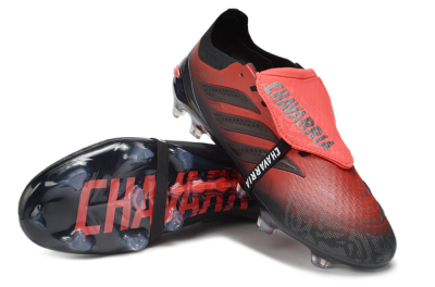 Adidas Predator 26 Elite Fold-Over Tongue FG Firm Ground Soccer Cleats - Red/Fiery Red/Black Shadow