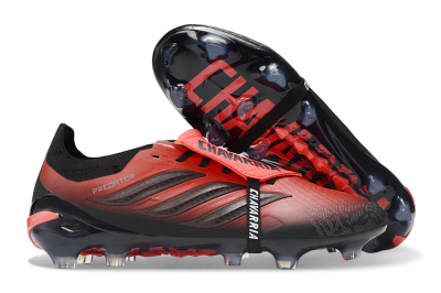 Adidas Predator 26 Elite Fold-Over Tongue FG Firm Ground Soccer Cleats - Red/Fiery Red/Black Shadow