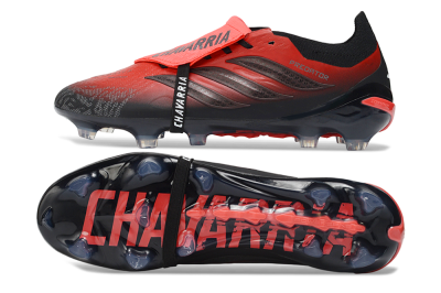 Adidas Predator 26 Elite Fold-Over Tongue FG Firm Ground Soccer Cleats - Red/Fiery Red/Black Shadow