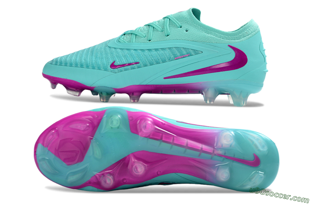 Nike Phantom 6 Elite Low FG Firm Ground Soccer Cleats - Aqua/Electric Blue/Magenta 0