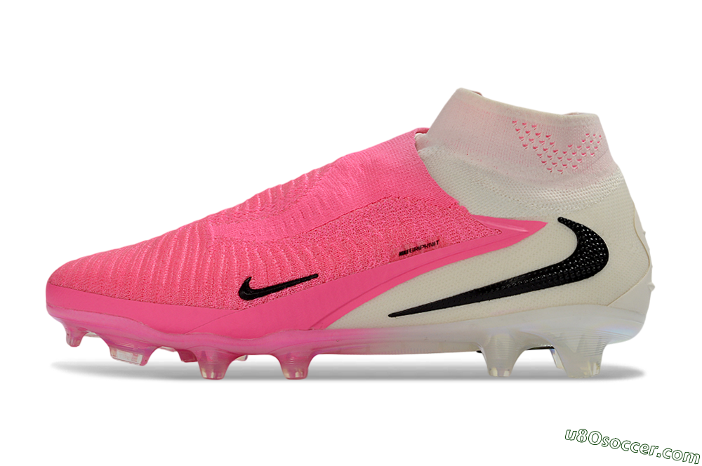 Nike Phantom 6 Elite High FG Firm Ground Soccer Cleats - Pink/Neon Pink/White 2