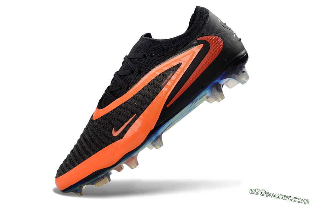 Nike Phantom 6 Elite Low FG Firm Ground Soccer Cleats - Black/Vibrant Orange/Infrared 5