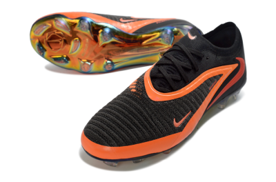 Nike Phantom 6 Elite Low FG Firm Ground Soccer Cleats - Black/Vibrant Orange/Infrared