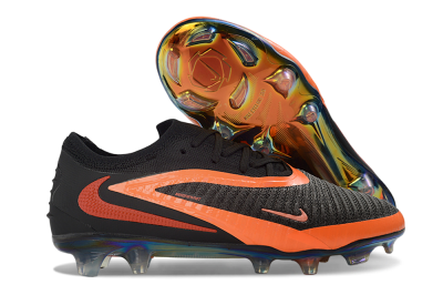 Nike Phantom 6 Elite Low FG Firm Ground Soccer Cleats - Black/Vibrant Orange/Infrared