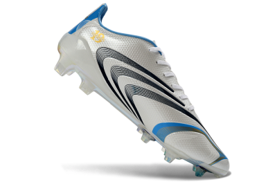 Adidas F50 Tunit Elite FG Firm Ground Soccer Cleats - White/Sky Blue/Black