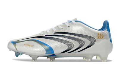Adidas F50 Tunit Elite FG Firm Ground Soccer Cleats - White/Sky Blue/Black