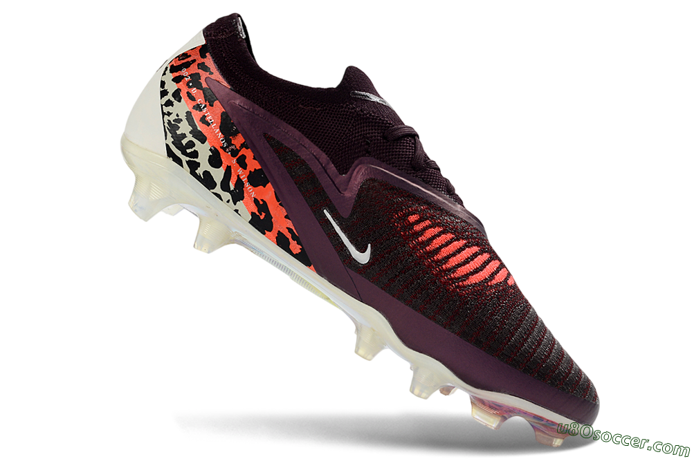 Nike Phantom 6 Elite Low FG Firm Ground Soccer Cleats - Purple/Crimson Red/Black 4