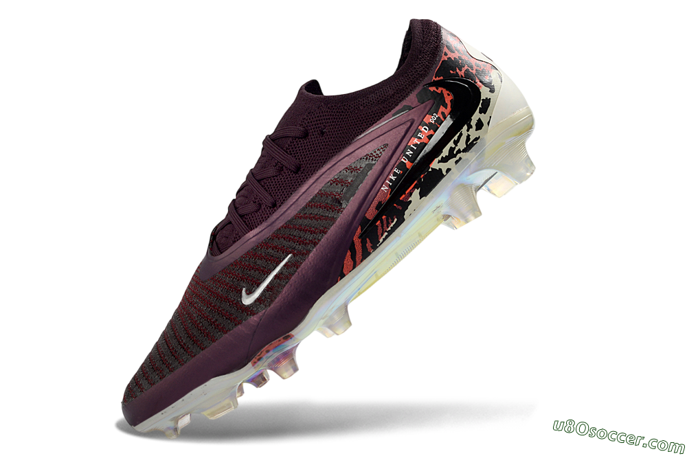 Nike Phantom 6 Elite Low FG Firm Ground Soccer Cleats - Purple/Crimson Red/Black 5