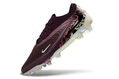 Nike Phantom 6 Elite Low FG Firm Ground Soccer Cleats - Purple/Crimson Red/Black