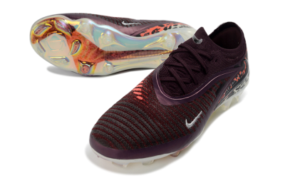 Nike Phantom 6 Elite Low FG Firm Ground Soccer Cleats - Purple/Crimson Red/Black