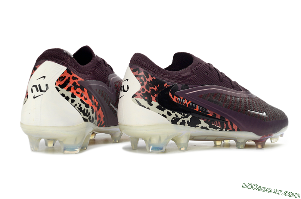 Nike Phantom 6 Elite Low FG Firm Ground Soccer Cleats - Purple/Crimson Red/Black 6