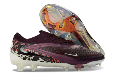 Nike Phantom 6 Elite Low FG Firm Ground Soccer Cleats - Purple/Crimson Red/Black