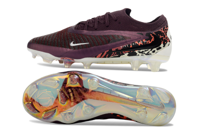 Nike Phantom 6 Elite Low FG Firm Ground Soccer Cleats - Purple/Crimson Red/Black