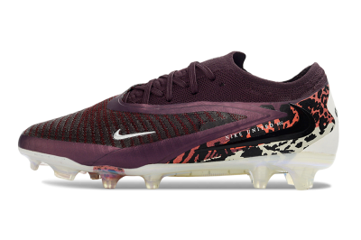 Nike Phantom 6 Elite Low FG Firm Ground Soccer Cleats - Purple/Crimson Red/Black