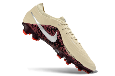 Nike United Tiempo Maestro Elite FG Firm Ground Soccer Cleats - Beige/Dark Pink/Bright Orange