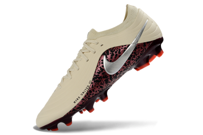 Nike United Tiempo Maestro Elite FG Firm Ground Soccer Cleats - Beige/Dark Pink/Bright Orange