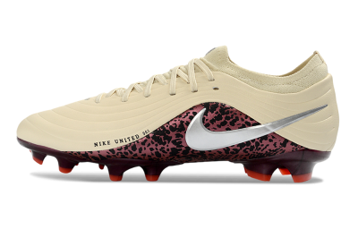 Nike United Tiempo Maestro Elite FG Firm Ground Soccer Cleats - Beige/Dark Pink/Bright Orange