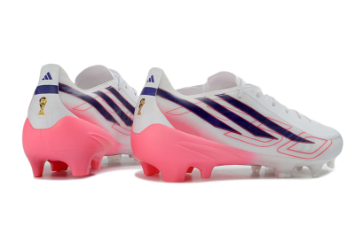 Adidas F50 Hyperfast 2026 World Cup FG Firm Ground Soccer Cleats - White/Vibrant Pink/Deep Navy