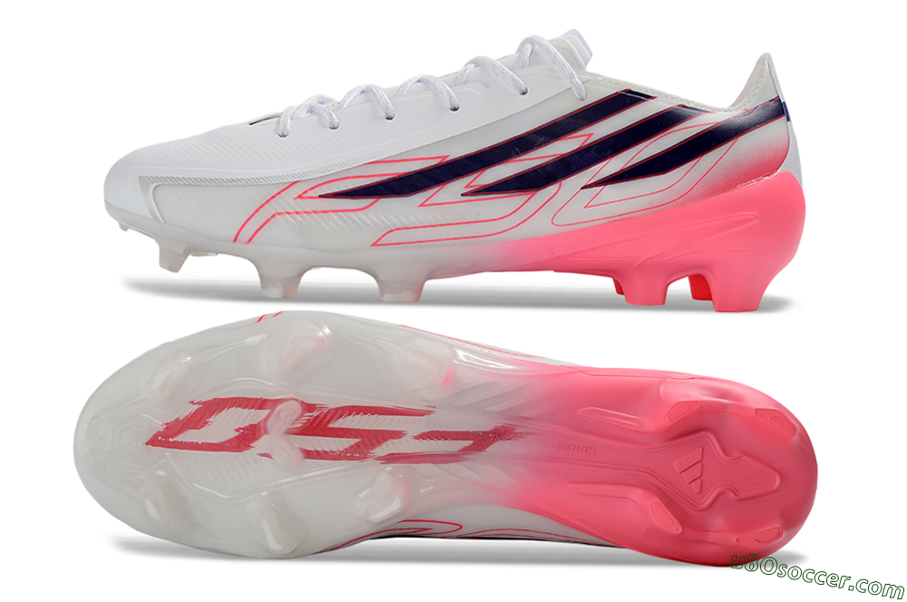Adidas F50 Hyperfast 2026 World Cup FG Firm Ground Soccer Cleats - White/Vibrant Pink/Deep Navy 0
