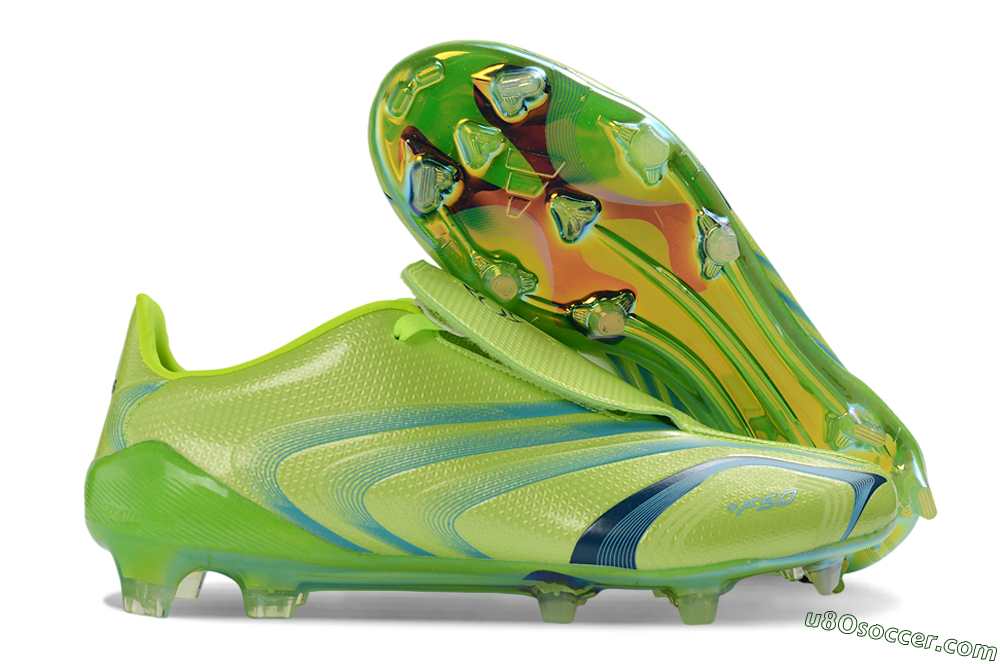 Adidas F50 Tunit Elite FG Firm Ground Soccer Cleats - Lime/Electric Green/Deep Blue 1