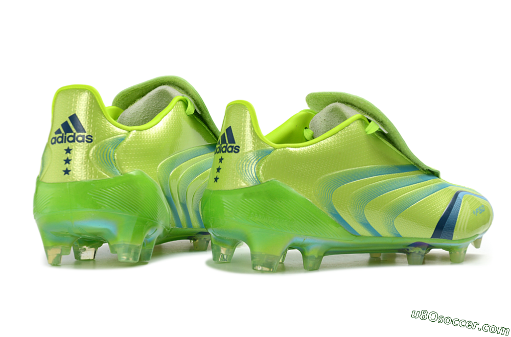 Adidas F50 Tunit Elite FG Firm Ground Soccer Cleats - Lime/Electric Green/Deep Blue 6