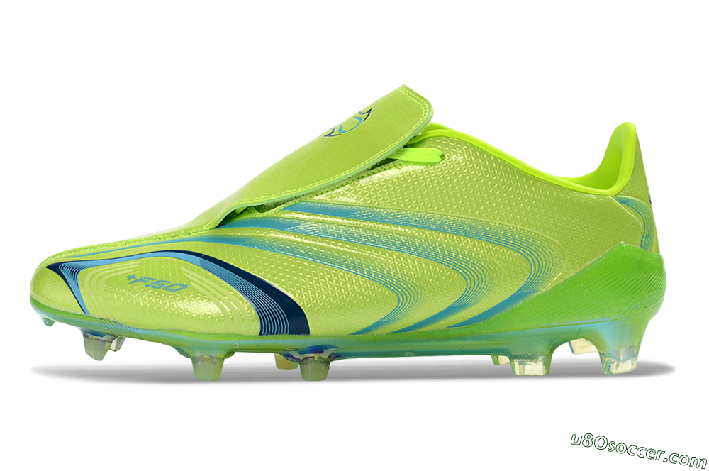 Adidas F50 Tunit Elite FG Firm Ground Soccer Cleats - Lime/Electric Green/Deep Blue 2