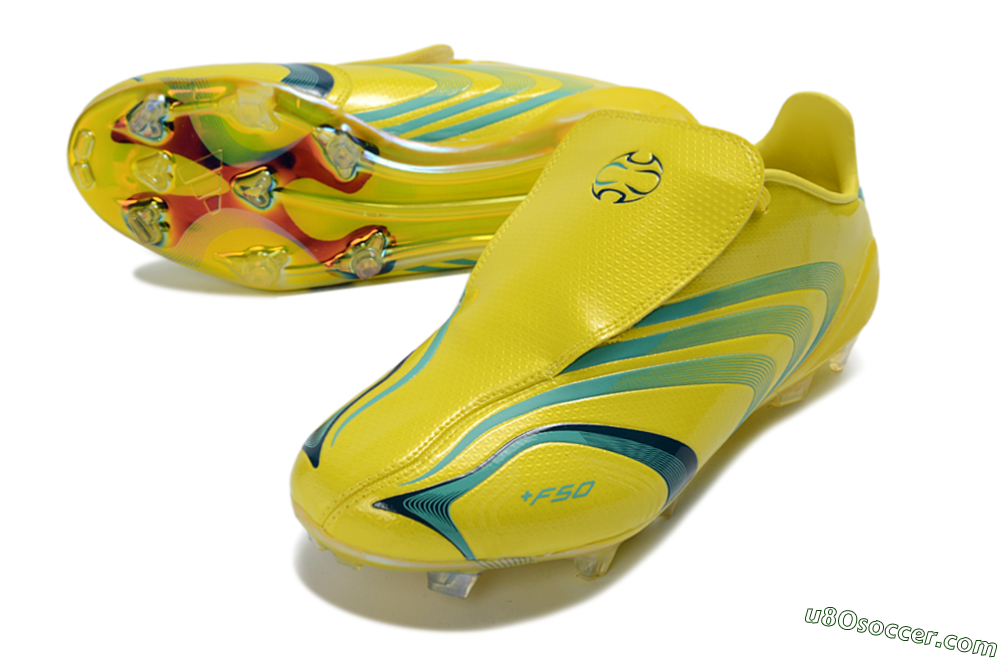 Adidas F50 Tunit Elite FG Firm Ground Soccer Cleats - Yellow/Aqua Blue/Neon Green 3